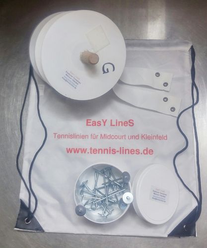 2 Grundlinien für 1x MC- (Stage 2) o. 1x KF-Tennisplatz (Stage 3) - EasY LineS Premium 2