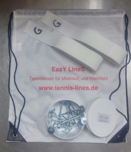 2 Grundlinien für 1x MC-Tennisplatz (Stage 2) - EasY LineS Clay 2